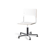 Como stol FSC gas (lav) alu glidefod stor sæde sølvstel