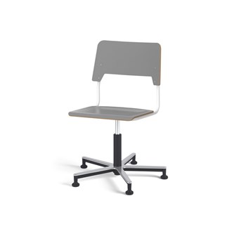 Como stol FSC gas (lav) alu glidefod stor sæde hvidt stel