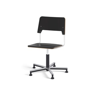 Como stol FSC gas (lav) alu glidefod stor sæde hvidt stel