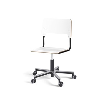 Como stol FSC gas (høj) alu hjul stor sæde sort stel