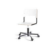 Como stol FSC gas (lav) alu hjul stor sæde sort stel