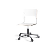 Como stol FSC gas (lav) alu hjul stor sæde sølvstel