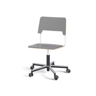 Como stol FSC gas (lav) alu hjul stor sæde hvidt stel