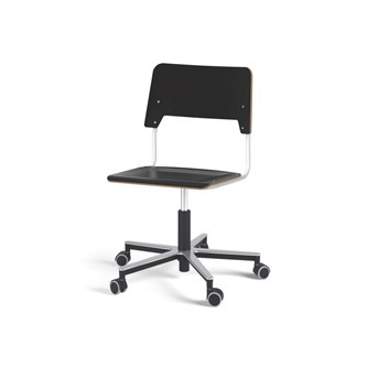 Como stol FSC gas (lav) alu hjul stor sæde hvidt stel