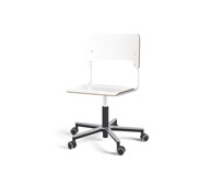 Como stol FSC gas (lav) alu hjul stor sæde hvidt stel