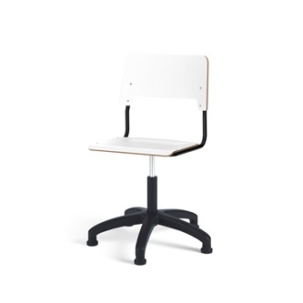 Como stol FSC gas (høj) glidefod stor sæde sort stel