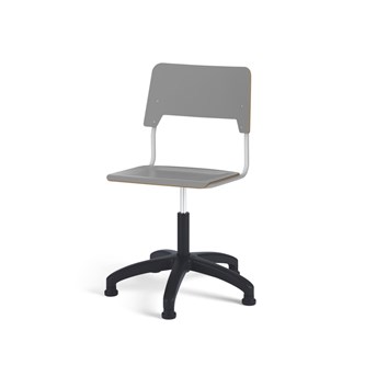 Como stol FSC gas (høj) glidefod stor sæde sølvstel