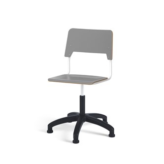 Como stol FSC gas (høj) glidefod stor sæde hvidt stel