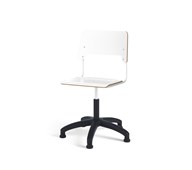 Como stol FSC gas (lav) glidefod stor sæde hvidt stel