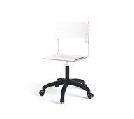 Como stol FSC gas (lav) hjul stor sæde hvidt stel