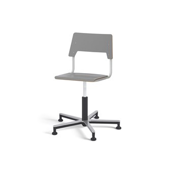 Como stol FSC gas (høj) alu glidefod mellem sæde sølvstel