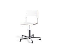 Como stol FSC gas (lav) alu glidefod mellem sæde sølvstel