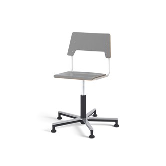 Como stol FSC gas (lav) alu glidefod mellem sæde hvidt stel