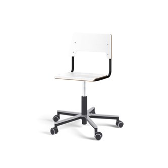 Como stol FSC gas (lav) alu hjul mellem sæde sort stel