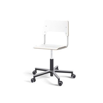 Como stol FSC gas (høj) alu hjul mellem sæde sølvstel