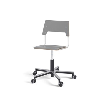 Como stol FSC gas (lav) alu hjul mellem sæde hvidt stel