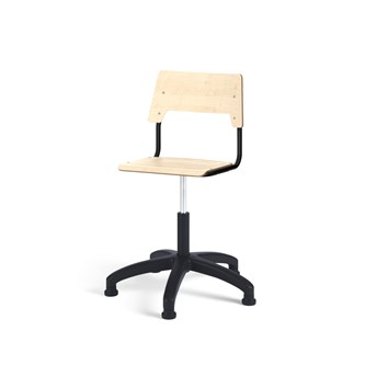 Como stol FSC gas (høj) glidefod mellem sæde sort stel