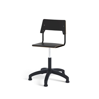 Como stol FSC gas (høj) glidefod mellem sæde sort stel