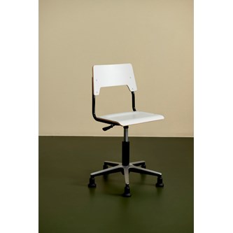 Como stol FSC gas (lav) glidefod mellem sæde sort stel