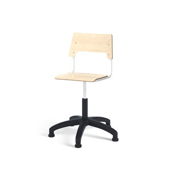 Como stol FSC gas (høj) glidefod mellem sæde hvidt stel