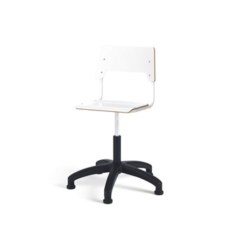 Como stol FSC gas (høj) glidefod mellem sæde hvidt stel