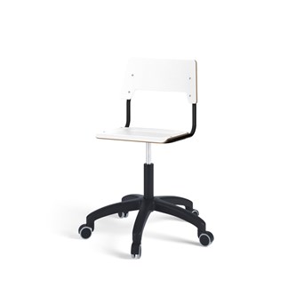 Como stol FSC gas (høj) hjul mellem sæde sort stel