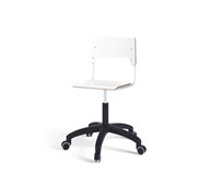 Como stol FSC gas (lav) hjul mellem sæde hvidt stel