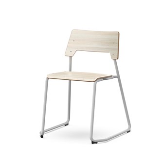 Como stol medestel sh 45 cm stort sæde sølv stel