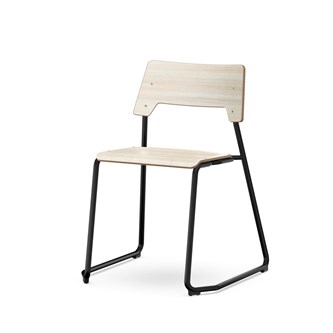Como stol medestel sh 45 cm stort sæde sort stel