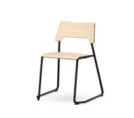 Como stol medestel sh 45 cm stort sæde sort stel