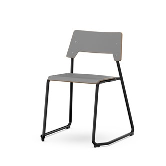 Como stol medestel sh 45 cm stort sæde sort stel