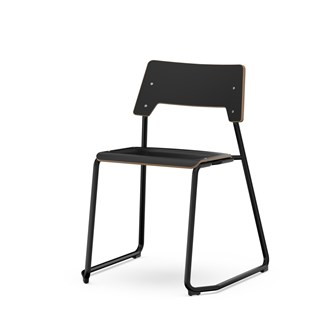 Como stol medestel sh 45 cm stort sæde sort stel