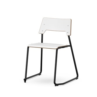Como stol medestel sh 45 cm stort sæde sort stel