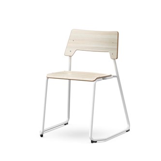 Como stol medestel sh 45 cm stort sæde hvidt stel