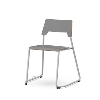 Como stol medestel sh 45 cm m/kobling stort sæde sølv stel