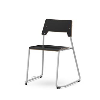 Como stol medestel sh 45 cm m/kobling stort sæde sølv stel