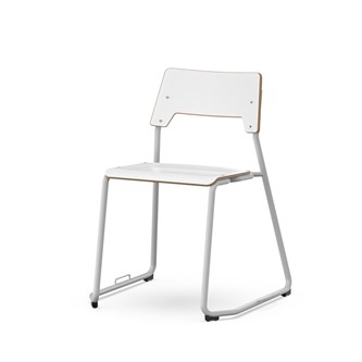 Como stol medestel sh 45 cm m/kobling stort sæde sølv stel