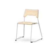 Como stol medestel sh 45 cm m/kobling stort sæde hvidt stel