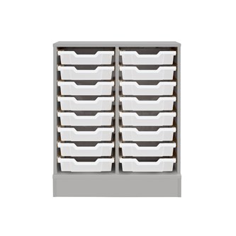 Svea opbevaring H83 lysegrå små Gratnells bakker