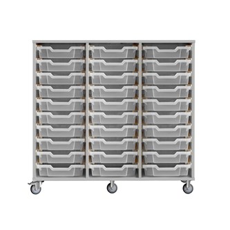 Svea opbevaring H100 lysegrå små Gratnells bakker