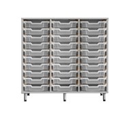 Svea opbevaring H100 lysegrå små Gratnells bakker