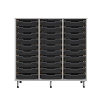 Svea opbevaring H100 lysegrå små Gratnells bakker