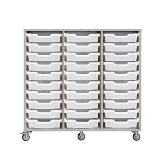 Svea opbevaring H100 lysegrå små Gratnells bakker