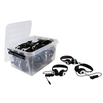 AVID hovedtelefoner AE-35 hvid USB-C 30 stk.