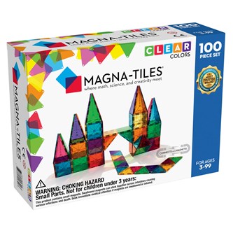 Magna-Tiles transparent byggesæt 100 dele