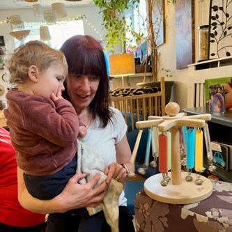 Spejlkarrusel fluorescerende