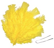 Kalkunfjer gule 48 stk.