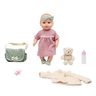 Blød dukke Emmy med tilbehør