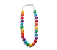 Bidehalskæde med regnbueperler