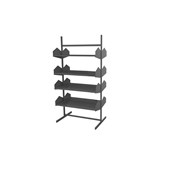 Wille bibliotek fritstående med metalhylder, 90 cm